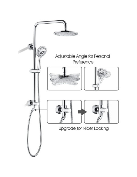 Sistema de Ducha Bright Showers con Cabezal de Lluvia 22 cm Sistema de Ducha Bright Showers con Cabezal de Lluvia 22 cm