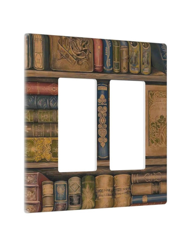 Placa de Pared Doble Rocker Wpshijia Vintage 11.68x11.43cm