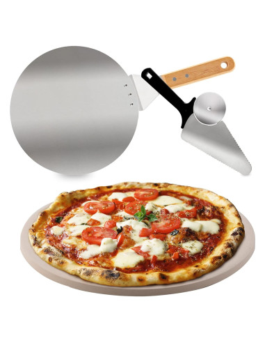 Kit de Pizza Nuwave 3 Piezas con Piedra y Paleta