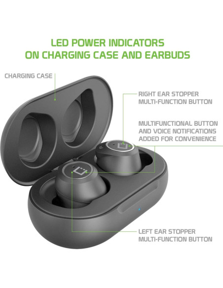 Auriculares Inalámbricos Bluetooth V5.0 Cellet XG01 Negro Auriculares Inalámbricos Bluetooth V5.0 Cellet XG01 Negro