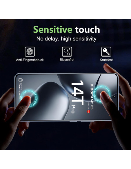 Protector de Pantalla Suttkue para Xiaomi 14T Pro 9H 2 Pack Protector de Pantalla Suttkue para Xiaomi 14T Pro 9H 2 Pack
