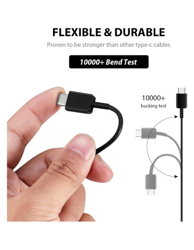 Cable USB-C Slim Funciona para Xiaomi Redmi 9 Power 1m