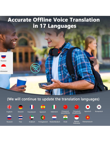 Traductor de Idiomas Gugxiom AI, 138 Idiomas, Offline