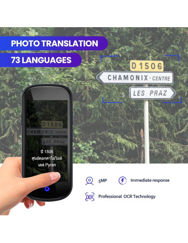 Traductor de Voz Instantáneo SKARA 2025 5" HD 137 Idiomas