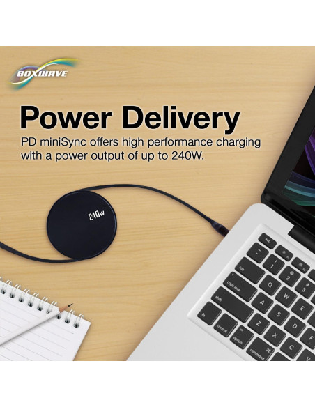 Cable USB Tipo-C Retráctil BoxWave 240W para Tribit StormBox 2 Cable USB Tipo-C Retráctil BoxWave 240W para Tribit StormBox 2