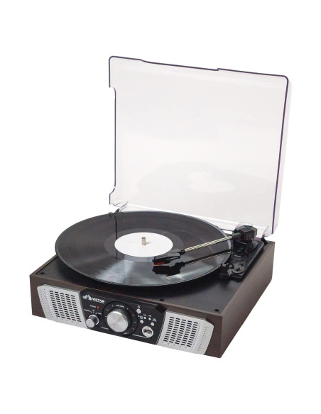Tocadiscos Victor VHRP-1100 5-en-1 Bluetooth USB FM Tocadiscos Victor VHRP-1100 5-en-1 Bluetooth USB FM