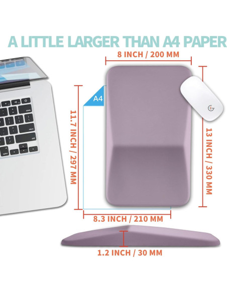 Almohadilla Ergonómica para Muñeca KUOSGM 330x200mm Púrpura Almohadilla Ergonómica para Muñeca KUOSGM 330x200mm Púrpura