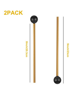 Mallets de Percusión de Goma 2 Pcs LAN-MC 20,32 cm 2