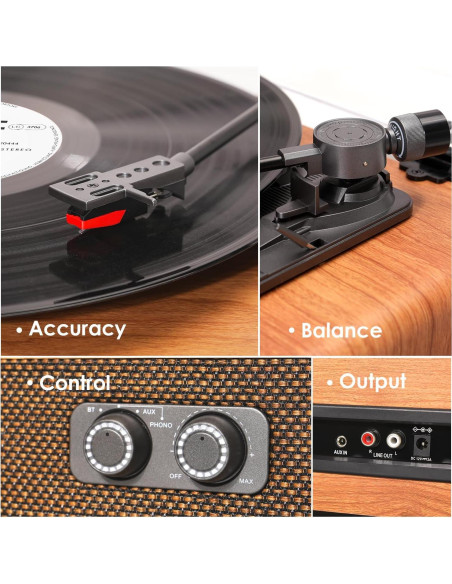 Tocadiscos Vintage DANFI AUDIO TE-2018 Bluetooth 3 Velocidades Tocadiscos Vintage DANFI AUDIO TE-2018 Bluetooth 3 Velocidades