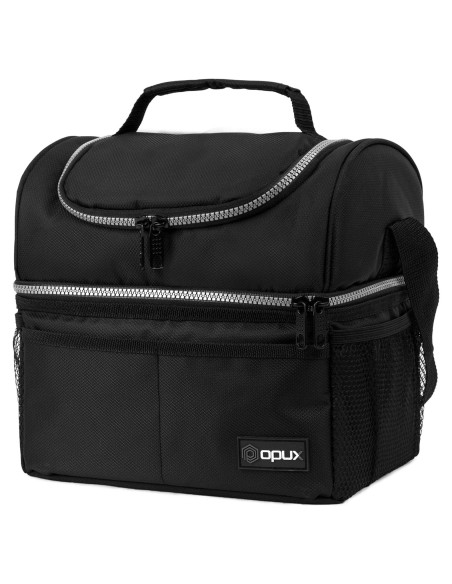 Caja de Almuerzo Aislada OPUX Doble Piso 12L Negra Caja de Almuerzo Aislada OPUX Doble Piso 12L Negra