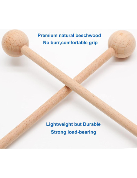 4 Palos de Percusión de Madera 22 cm Mallets Glockenspiel 4 Palos de Percusión de Madera 22 cm Mallets Glockenspiel