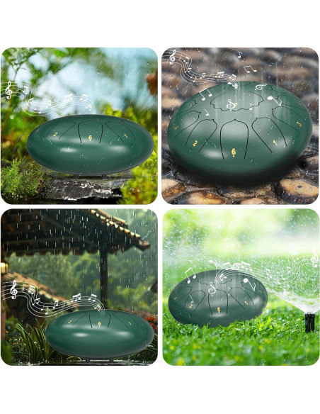 Tambor de Lluvia MENGBEI 30 cm Verde con Mazos y Libro Tambor de Lluvia MENGBEI 30 cm Verde con Mazos y Libro