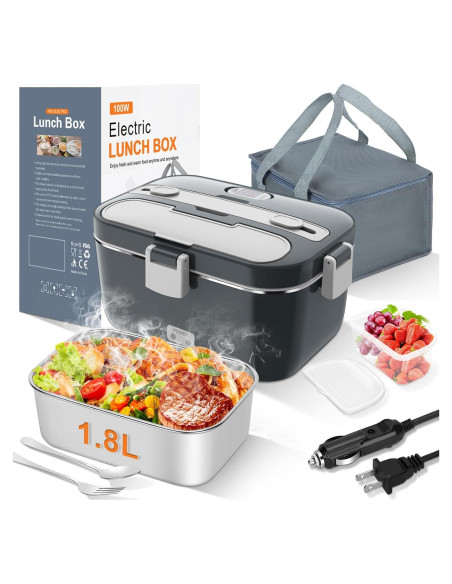 Caja de Almuerzo Eléctrica DUPASU 1.8L 100W Portátil Caja de Almuerzo Eléctrica DUPASU 1.8L 100W Portátil