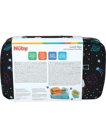 Caja de Almuerzo Nuby Galáctica con Bolsa Aislada 3+ Años Caja de Almuerzo Nuby Galáctica con Bolsa Aislada 3+ Años