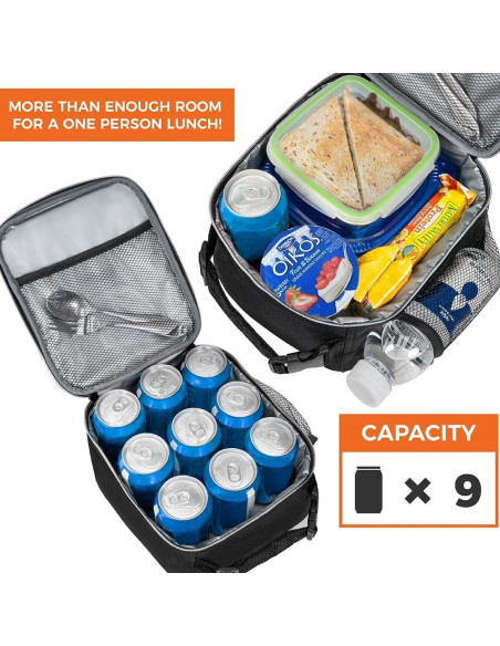 Caja de Almuerzo Aislada Opux Roja 8L para Niños y Adultos Caja de Almuerzo Aislada Opux Roja 8L para Niños y Adultos