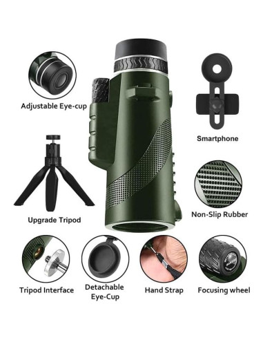 Monocular Alta Definición 80x100 Meonddizio con Trípode