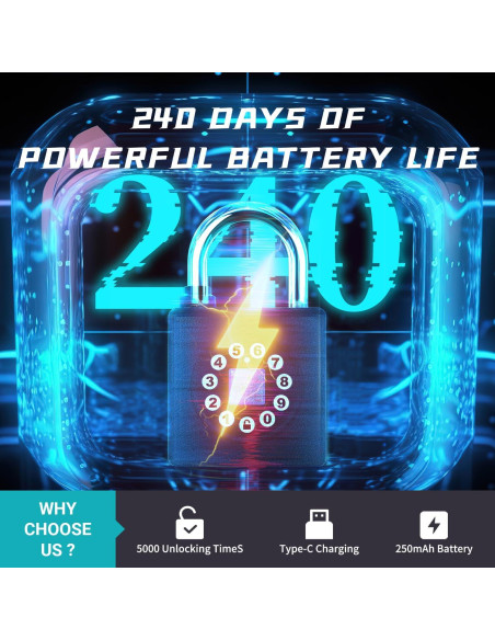 Candado Inteligente Biométrico SFW GS55S con Bluetooth y App Candado Inteligente Biométrico SFW GS55S con Bluetooth y App