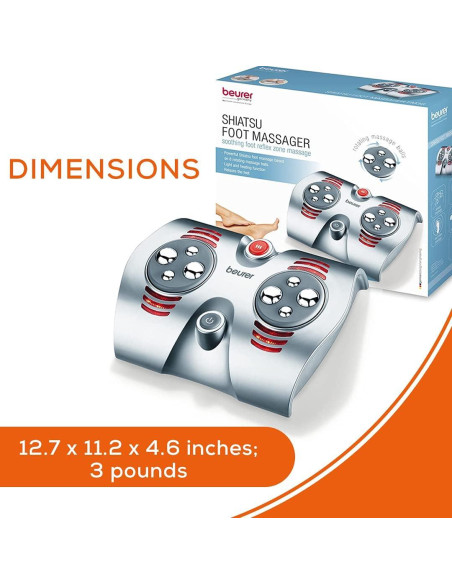 Masajeador de pies Beurer FM38 Shiatsu con calor y 8 nódulos Masajeador de pies Beurer FM38 Shiatsu con calor y 8 nódulos