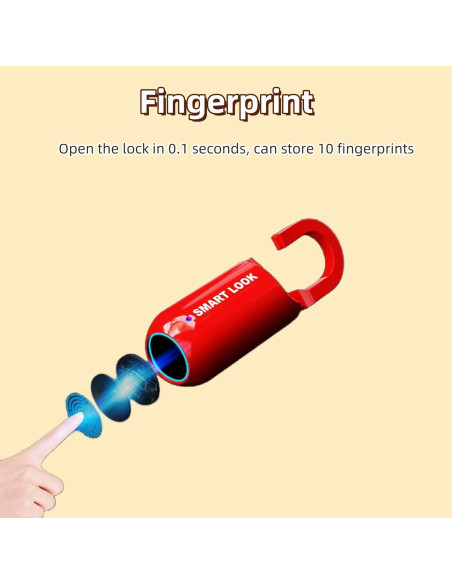 Candado Biométrico de Huella Digital Loccess M01 Negro