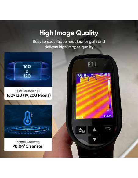Cámara Termográfica HIKMICRO E1L 160x120 25Hz -20C a 550C Cámara Termográfica HIKMICRO E1L 160x120 25Hz -20C a 550C