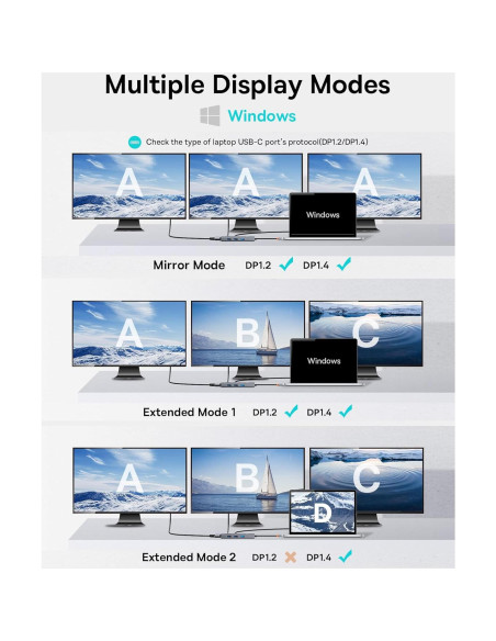 Estación de Acoplamiento Doble Monitor Baseus 7 en 1 USB-C 4K Estación de Acoplamiento Doble Monitor Baseus 7 en 1 USB-C 4K