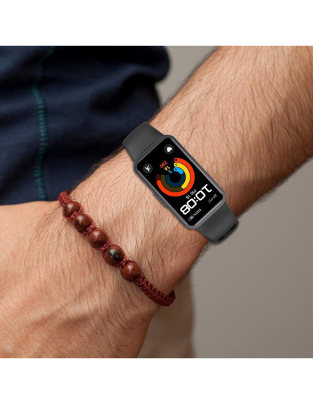Correa de Silicona MOTONG para Huawei Band 10/9/8 - Negro Correa de Silicona MOTONG para Huawei Band 10/9/8 - Negro