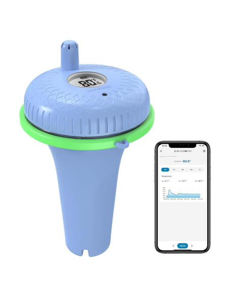 Termómetro de piscina Bluetooth Inkbird Flotante LCD 70m Termómetro de piscina Bluetooth Inkbird Flotante LCD 70m