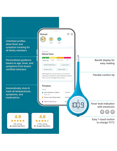 Termómetro Digital Kinsa QuickCare para Bebés y Adultos