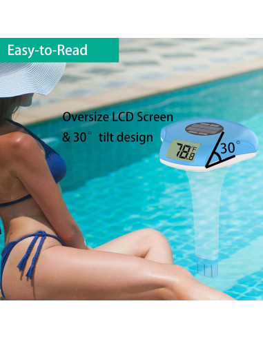 Termómetro Digital Flotante WEBEST para Piscina IPX-8