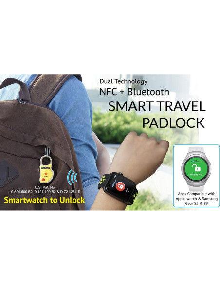 Cerradura Inteligente eGeeTouch para Equipaje 2 en 1 Negro Cerradura Inteligente eGeeTouch para Equipaje 2 en 1 Negro