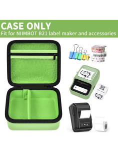Funda ALKOO Verde para Impresora de Etiquetas NIIMBOT B21/B1 2