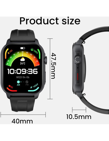 Reloj Inteligente Shanxi JR01 AMOLED 1.96" GPS Impermeable