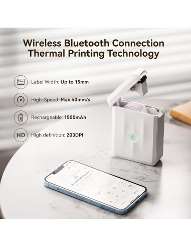 NIIMBOT D110 Mini Máquina de Etiquetas Bluetooth 12.5mm