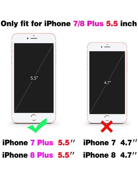 Funda Asuwish para iPhone 7 Plus 8 Plus con Protector Funda Asuwish para iPhone 7 Plus 8 Plus con Protector