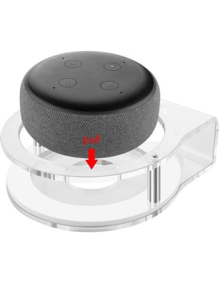 Soporte de Pared Acrílico Geekria para Echo Dot 3ra Gen Transparente Soporte de Pared Acrílico Geekria para Echo Dot 3ra Gen Transparente