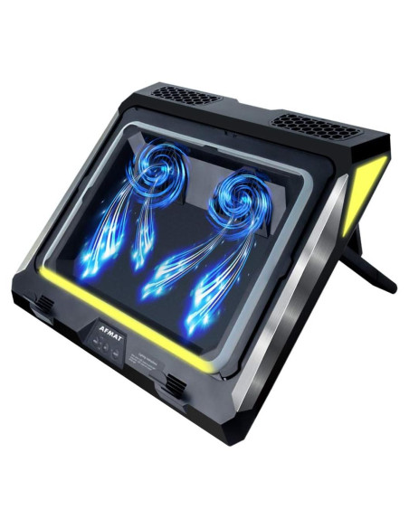 Base de Enfriamiento para Laptop AFMAT 4500RPM RGB 14-17.3" Base de Enfriamiento para Laptop AFMAT 4500RPM RGB 14-17.3"