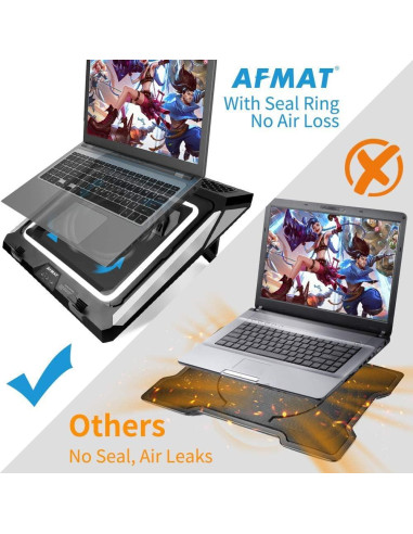 Base de Enfriamiento para Laptop AFMAT 4500RPM RGB 14-17.3"