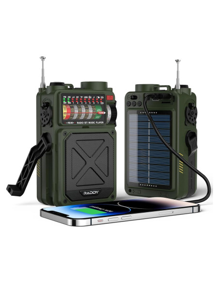 Radio Portátil Raddy RE40 FM/AM/SW/WB 4000mAh con Bluetooth