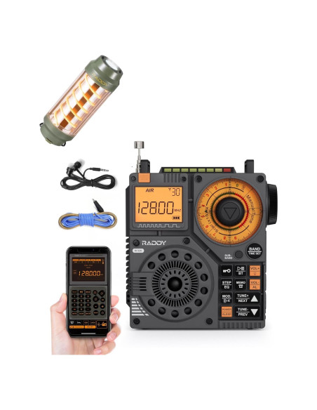 Radio de Onda Corta Raddy RF320 con Linterna Recargable CL-1 Radio de Onda Corta Raddy RF320 con Linterna Recargable CL-1