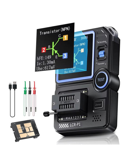 Medidor de Transistores FNIRSI LCR-P1 Multifuncional Medidor de Transistores FNIRSI LCR-P1 Multifuncional
