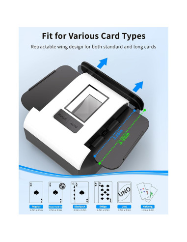Mezclador Automático de Cartas ADZERD X1 Recargable USB-C