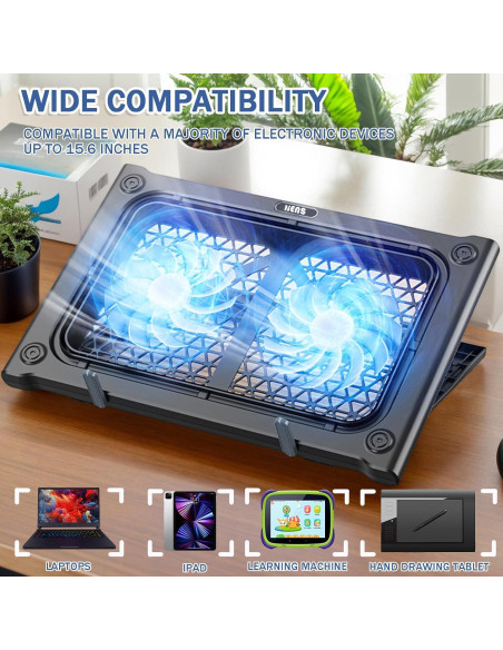 Base de Enfriamiento para Laptop LIENS 12-15.6 Pulgadas 2 Ventiladores Base de Enfriamiento para Laptop LIENS 12-15.6 Pulgadas 2 Ventiladores