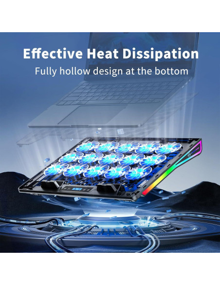Base de Enfriamiento para Laptop KeiBn AA2-15 RGB 10-17.3" Base de Enfriamiento para Laptop KeiBn AA2-15 RGB 10-17.3"