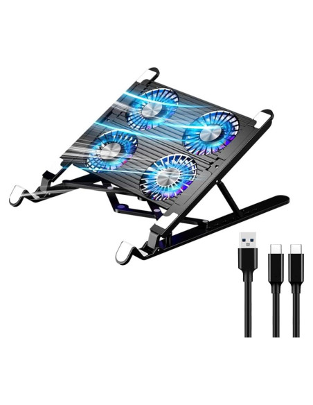 Base de Enfriamiento para Laptop BrilliantRay 11-17.3" 4 Ventiladores Base de Enfriamiento para Laptop BrilliantRay 11-17.3" 4 Ventiladores