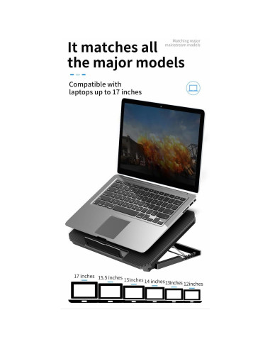 Base de Enfriamiento para Laptop Zacoora Q100 12-17" Ajustable