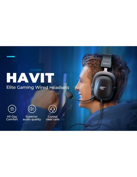Auriculares Gaming Havit HV-H2002d 50mm PS4 PS5 PC Auriculares Gaming Havit HV-H2002d 50mm PS4 PS5 PC