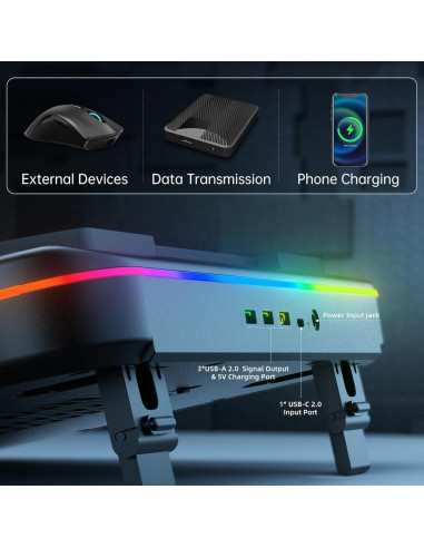 Base de Enfriamiento PHAPPY para Laptop Gaming 14-17" RGB