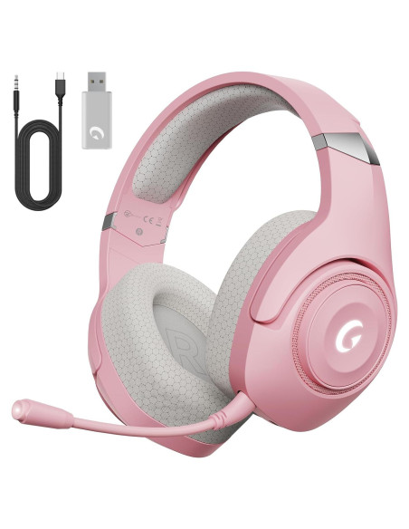 Auriculares Gaming Inalámbricos KAPEYDESI Capitán 400 Rosa Auriculares Gaming Inalámbricos KAPEYDESI Capitán 400 Rosa