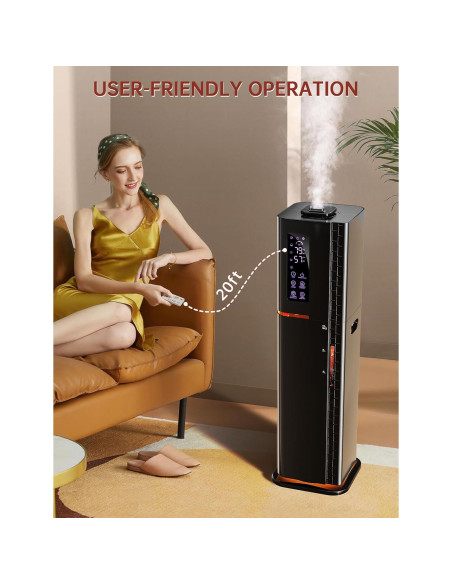 Humidificador let'me HQ-JS2325BK 10L vapor frío y caliente Humidificador let'me HQ-JS2325BK 10L vapor frío y caliente