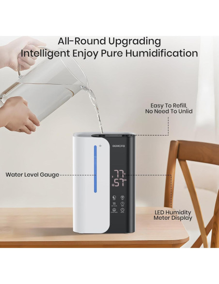 Humidificador Inteligente OGACFO 5L Niebla Fría 50H Silencioso Humidificador Inteligente OGACFO 5L Niebla Fría 50H Silencioso